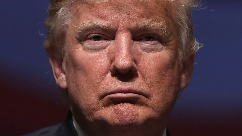 Donald Trump frowning 