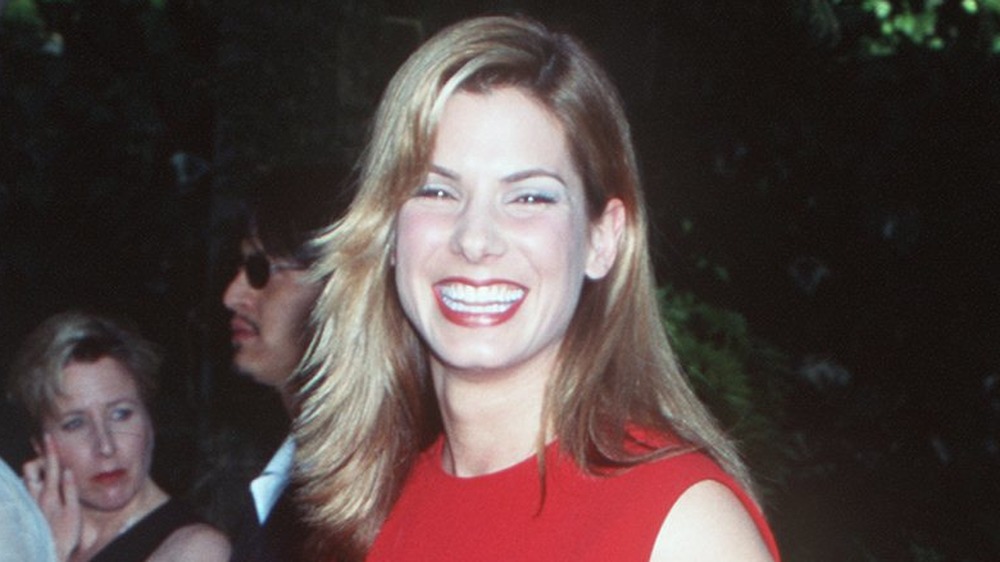 Sandra Bullock smiling on the red carpet