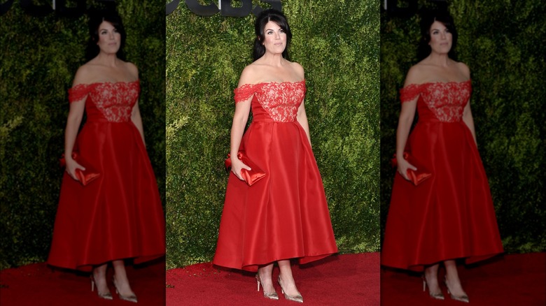 Monica Lewinsky in red