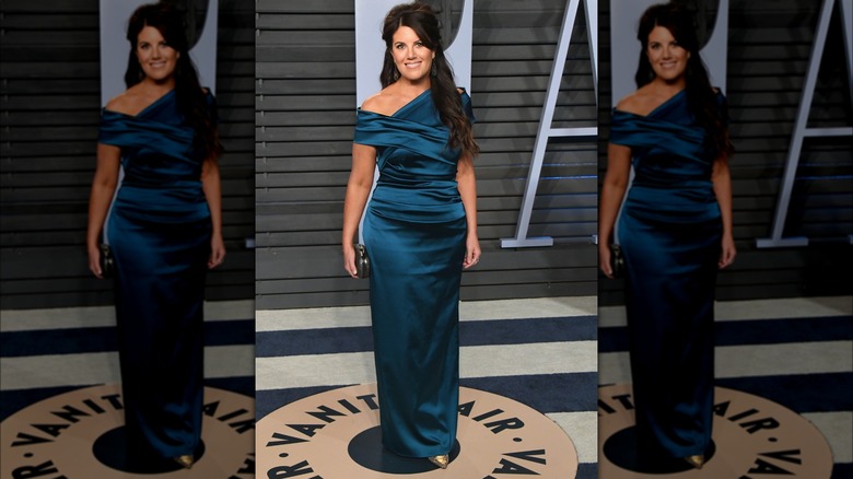 Monica Lewinsky in blue