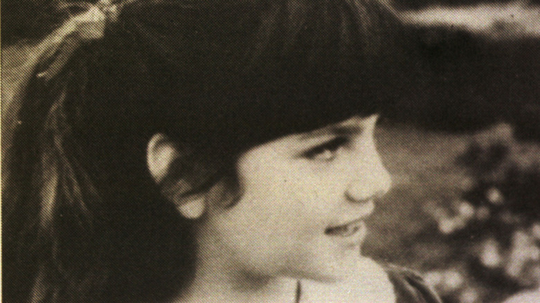 Black and white photo of Monica Lewinsky as a child