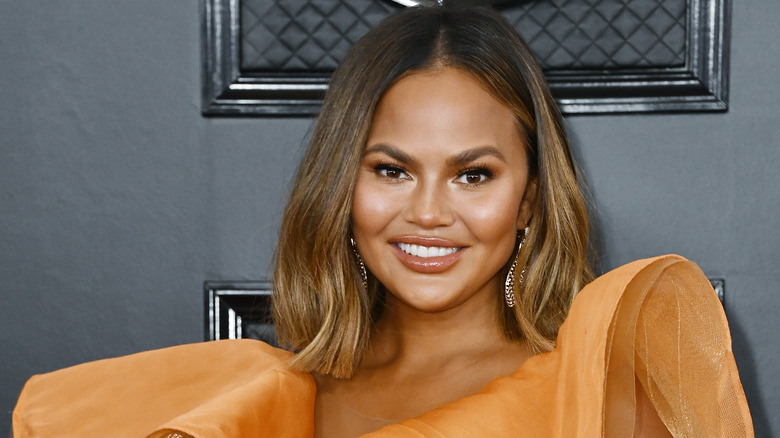 Chrissy Teigen at the Grammys in 2020