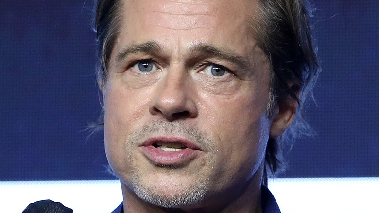 Brad Pitt attends the "Bullet Train" Press Conference at Conrad Hotel