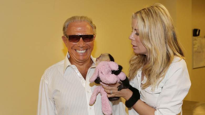 Aviva Drescher with her father and a monkey