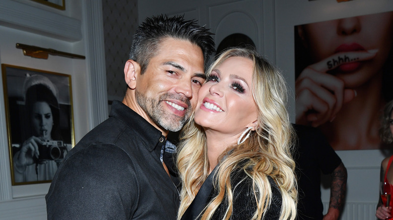 Tamra and Eddie judge embracing and smiling