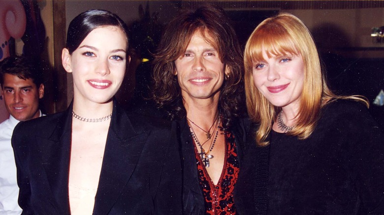 Bebe Buell, Steven Tyler and Liv Tyler pose together