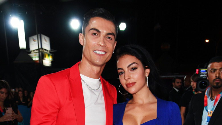 Cristiano Ronaldo and Georgina Rodríguez posing together at an event