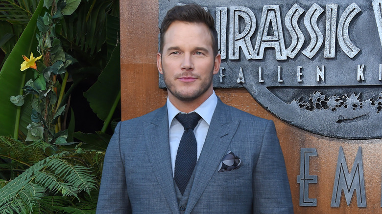Chris Pratt at a Jurassic Park event