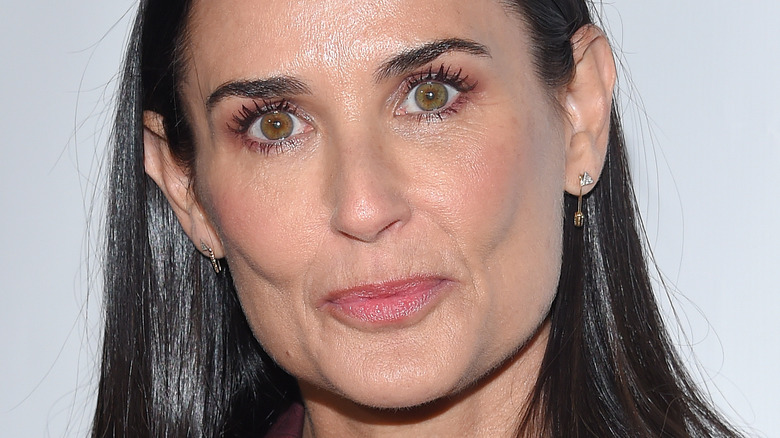 Demi Moore looking at camera