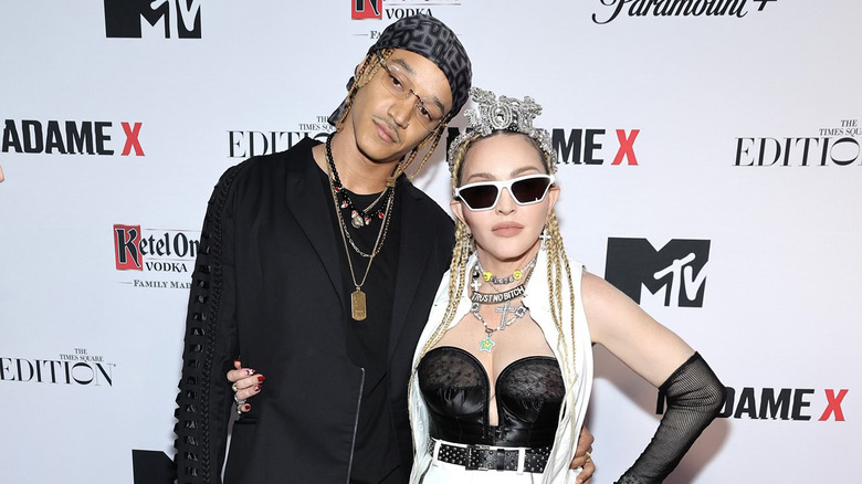 Madonna and Ahlamalik Williams posing