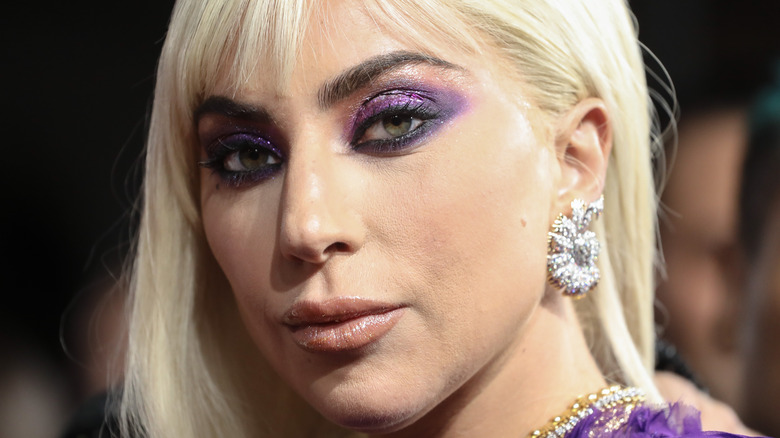 Lady Gaga looking at camera