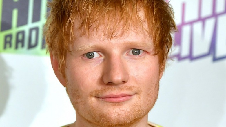 Ed Sheeran grinning