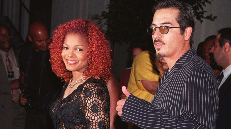 Janet Jackson and Rene Elizondo smiling