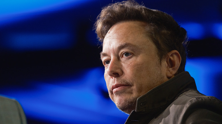 Elon Musk looking pensive