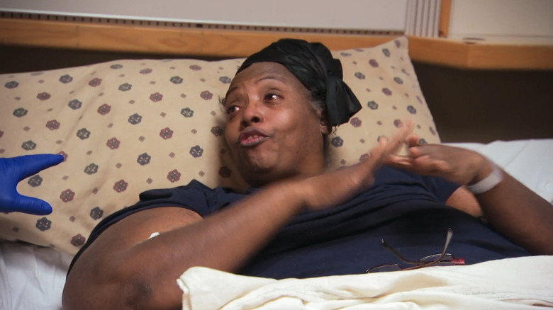 Lisa Fleming laying in bed