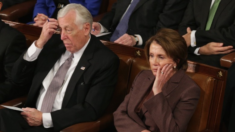 Nancy Pelosi listens to Benjamin Netanyahu speech in 2015