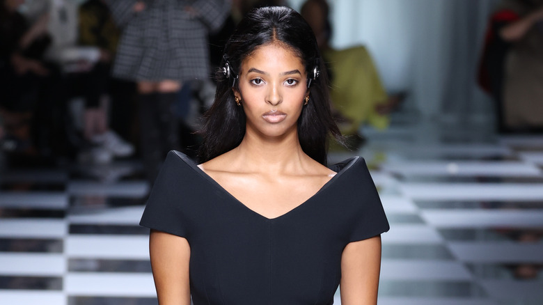 Natalia Bryant walks a fashion runway