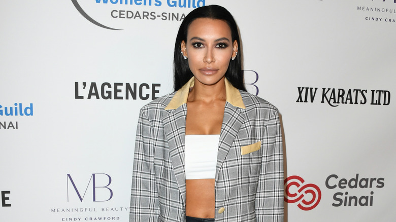 Naya Rivera checkered blazer