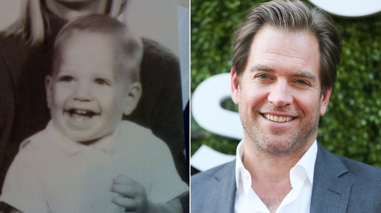 Michael Weatherly as a child and adult