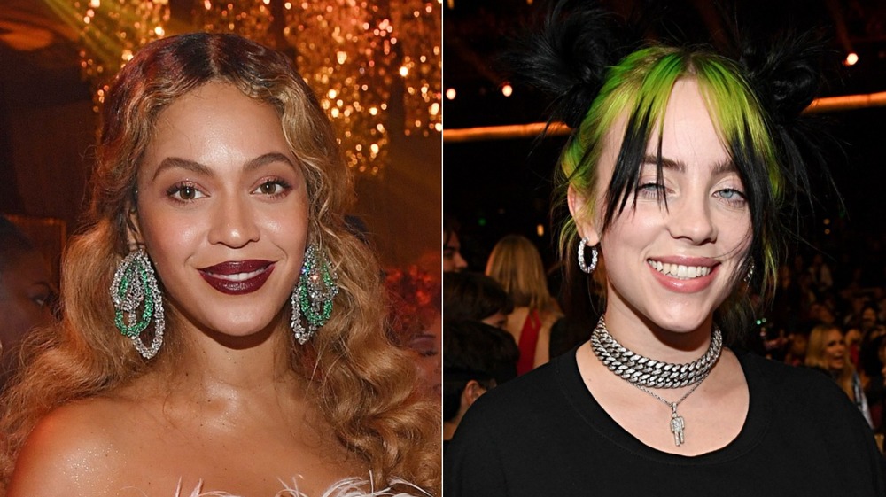 Beyoncé and Billie Eilish smiling