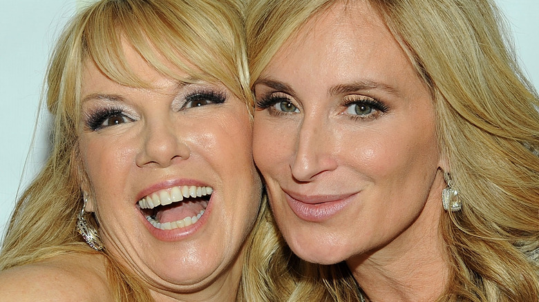 Ramona Singer and Sonja Morgan smile