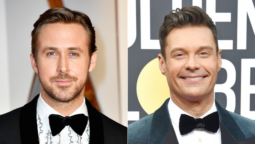 Ryan Gosling and Ryan Seacrest smiling