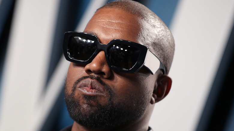 Kanye West wearing sunglasses
