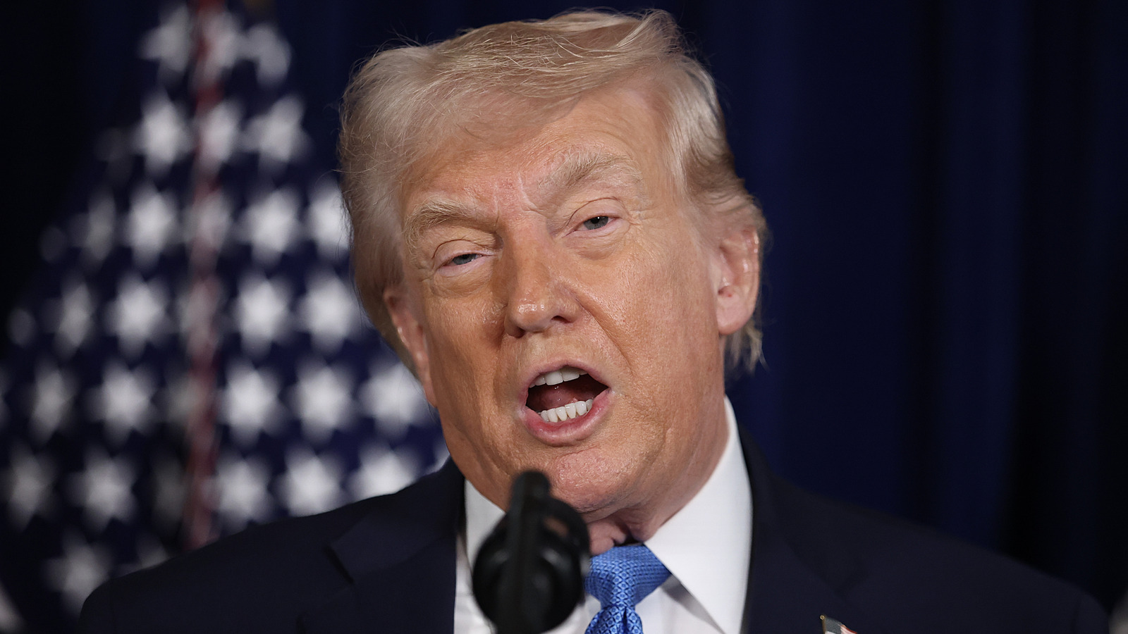 New Close-Up Of Trump's Rugged Bald Spot & Dirty Cowboy Makeup Is Jarring