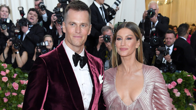 Tom Brady and Gisele Bündchen pose in black-tie attire