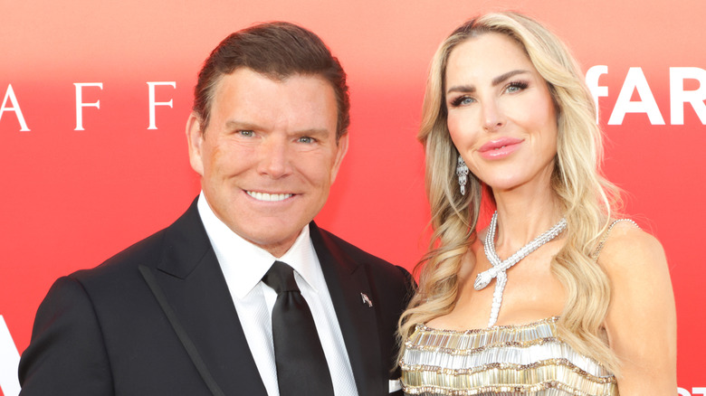 Bret Baier attends an amfAR gala with his wife, Amy