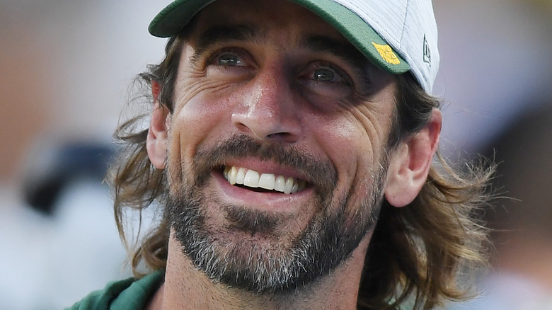 Aaron Rodgers smiling