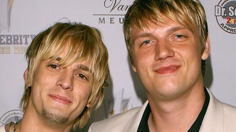 Nick Carter and Aaron Carter on the red carpet