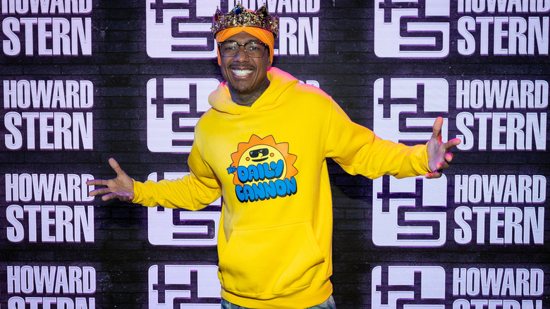 Nick Cannon visiting "The Howard Stern Show"