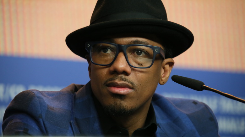 Nick Cannon speaking at an event