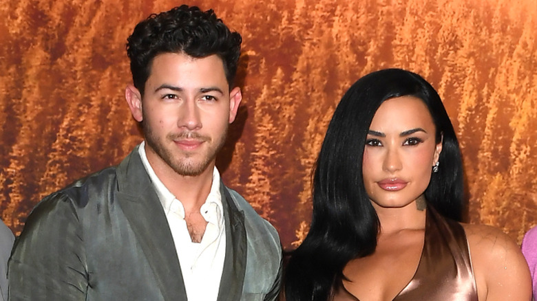 Nick Jonas and Demi Lovato at Camp Rock premiere