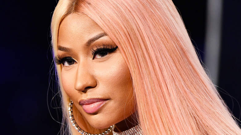 Nicki Minaj wearing pink hair