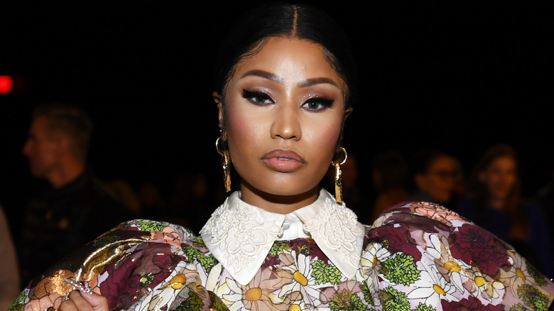 Nicki Minaj attends the Marc Jacobs Fall 2020 runway show