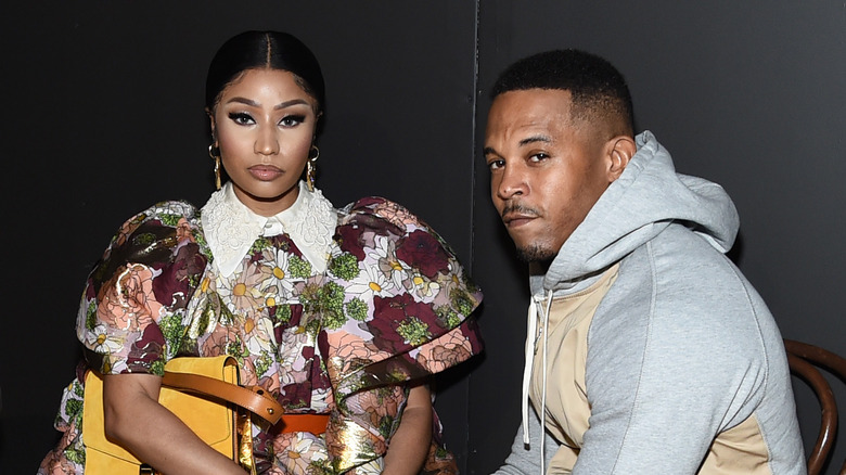 Nicki Minaj poses with her husband Kenneth Petty