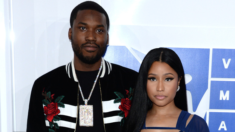 Nicki Minaj and Meek Mill attend the 2016 MTV Movie Awards