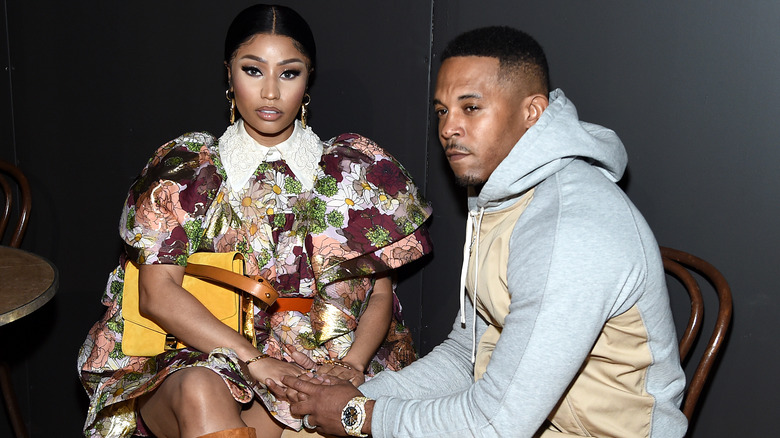 Nicki Minaj and Kenneth Petty sitting together