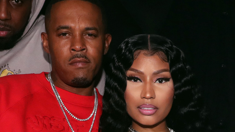 Kenneth Petty and Nicki Minaj posing