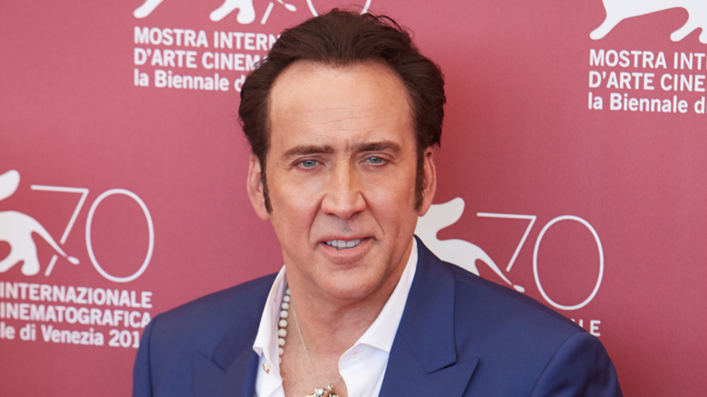 Nicolas Cage blue suit
