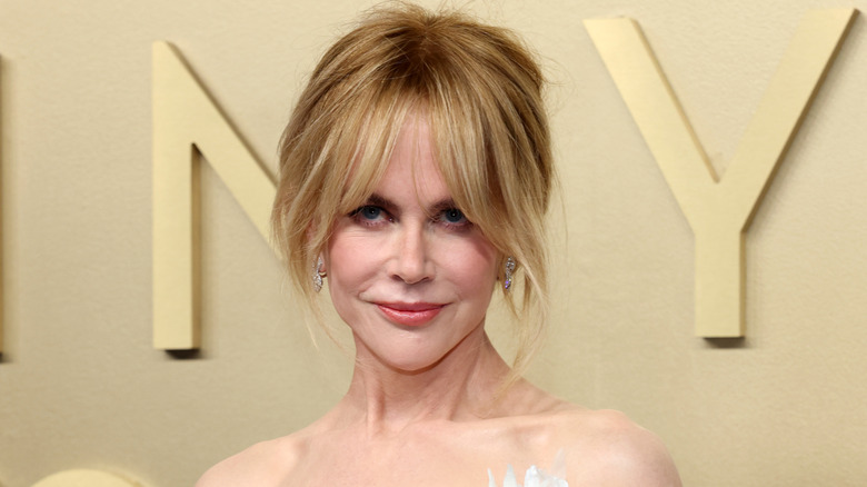 Nicole Kidman posing at the 2026 Emmy Awards