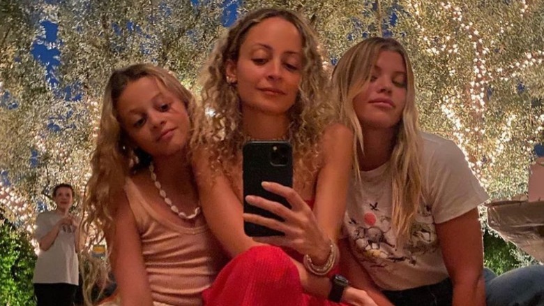 Harlow Madden, Nicole Richie and Sofie Richie taking a selfie