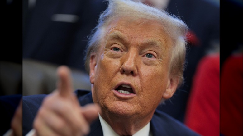 Donald Trump speaking at the White House