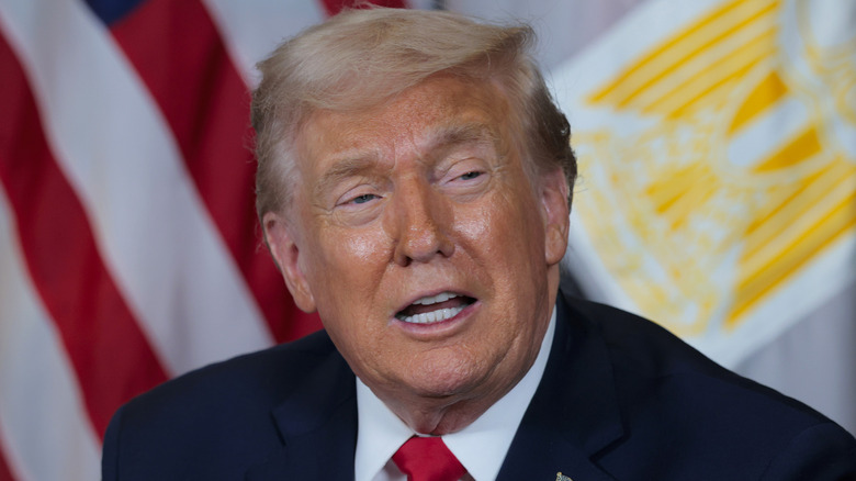 Donald Trump speaking in Davos