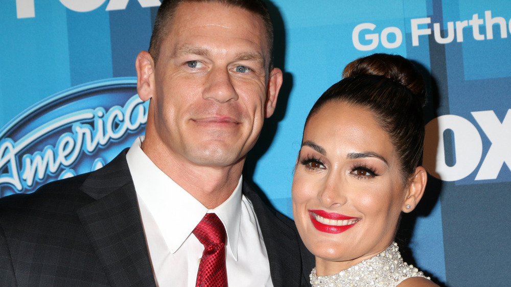 John Cena and Nikki Bella smiling