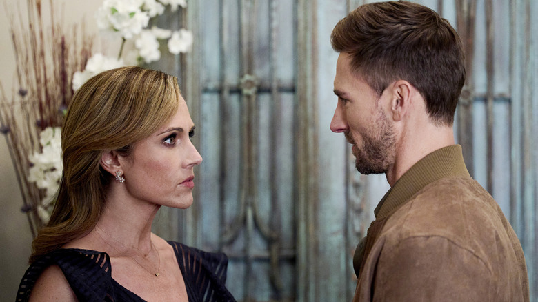 Nikki DeLoach and Andrew Walker in Curious Caterer: Dying for Chocolate