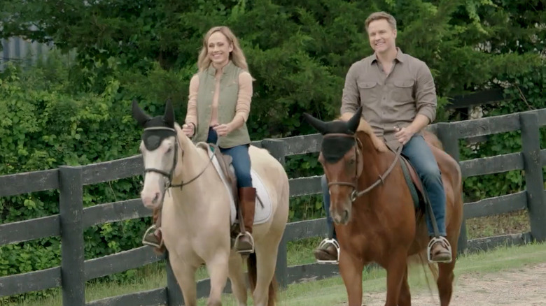 Nikki DeLoach and Scott Porter in Taking the Reins