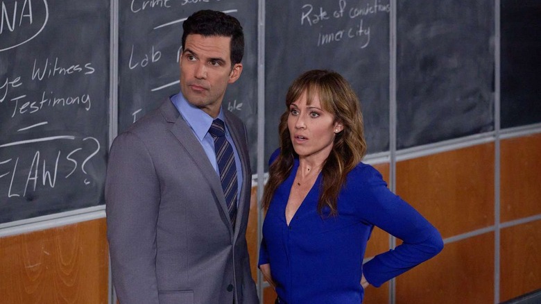 Benjamin Ayres and Nikki DeLoach in True Justice: Family Ties